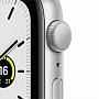 Apple Watch SE, 40 мм, корпус из алюминия серебристого цвета, спортивный ремешок белого цвета